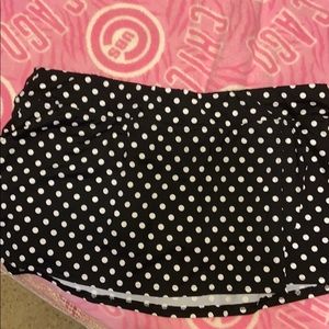 Lands End polka dot swim skirt